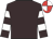 Brown, white hooped sleeves, red and white quartered cap
