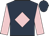Dark blue, pink diamond and sleeves