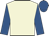 Beige, royal blue sleeves and cap