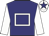 Navy, white hollow box and sleeves, white cap, navy star