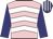 Pink, white chevrons, navy sleeves, striped cap