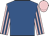 Royal blue, pink and royal blue striped sleeves, pink cap
