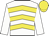 White, yellow chevrons, white sleeves, yellow cap