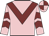 pink, maroon chevron, pink sleeves, maroon chevrons, pink and maroon quartered cap