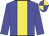Blue, yellow stripe, quartered cap