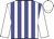 White and Blue stripes, White sleeves and cap