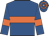Royal blue, orange hoop and armlets, hooped cap