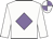 White, mauve diamond, quartered cap