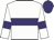 White, purple hoop, armlets and cap