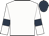 White, dark blue armlets and cap