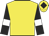 Yellow, black sleeves, white armlets, yellow cap, black diamond