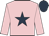 Pink, dark blue star, dark blue cap
