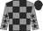 Grey and black check, grey sleeves, black stars, black cap