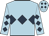 Light blue, dark blue triple diamond, diamonds on sleeves and cap