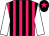 Rose body, black striped, white arms, black cap, rose star
