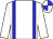 white, blue braces, quartered cap