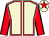 Beige, red seams, red sleeves, black seams, beige cap, red star