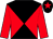 Red & black diabolo, red sleeves, black cap, red star