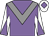 Mauve, grey chevron, white and mauve diabolo on sleeves, white cap, mauve diamond