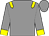 Grey, yellow epaulets, yellow cuffs, grey cap