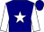 navy, white star, white sleeves, navy cap
