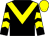 BLACK, YELLOW chevron, chevrons on sleeves, YELLOW cap