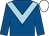 Royal blue, light blue chevron, white cap