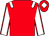 Red body, white epaulettes, white arms, red seams, red cap, white diamond