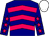 navy, cerise chevrons, navy sleeves, cerise stars, white cap