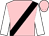 Pink, black sash, white sleeves