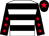 White body, black hooped, black arms, red stars, black cap, red star