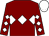 Maroon, white triple diamond, white diamonds on sleeves, white cap