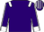 Purple, white epaulettes and cuffs, purple sleeves, white seams, striped cap