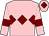 Pink, maroon triple diamond, armlets and diamond on cap