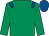 Emerald green,royal blue epaulettes and cap
