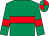 emerald green, red hoop and armlets, quartered cap