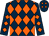 Dark blue and orange diamonds