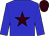 Blue, brown star, blue arms, brown cap
