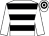 White, black hoops, white sleeves, hooped cap