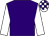 purple, white sleeves, white cap, purple checks