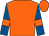 Orange, royal blue sleeves, orange armlets