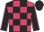 Rose body, black checked, black arms, rose seams, black cap