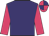 Purple body, rose arms, rose cap, purple quartered