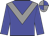 Blue body, grey chevron, grey cap, blue quartered