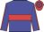 Big-blue body, red hoop, big-blue arms, red seams, red cap, big-blue hooped