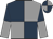Dark Blue and Grey quarters, Dark blue and grey halved sleeves, Quartered cap