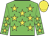 green, yellow stars, yellow cap