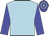 Light blue, blue sleeves, hooped cap