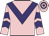 Pink, purple chevron, chevrons on sleeves, hooped cap