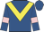 Royal blue, yellow chevron, royal blue sleeves, pink armlets